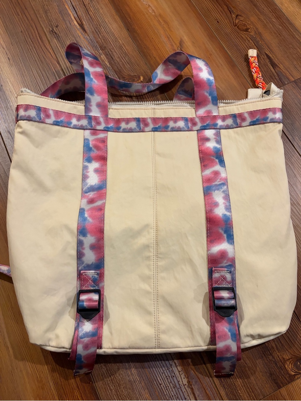 Urban Outfitters Canvas Tote Bag with Pink & Blue Accent Straps